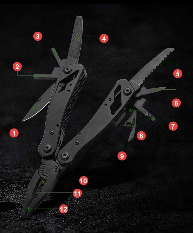 Multitool wielofunkcyjne narzędzie kieszonkowe 12w1