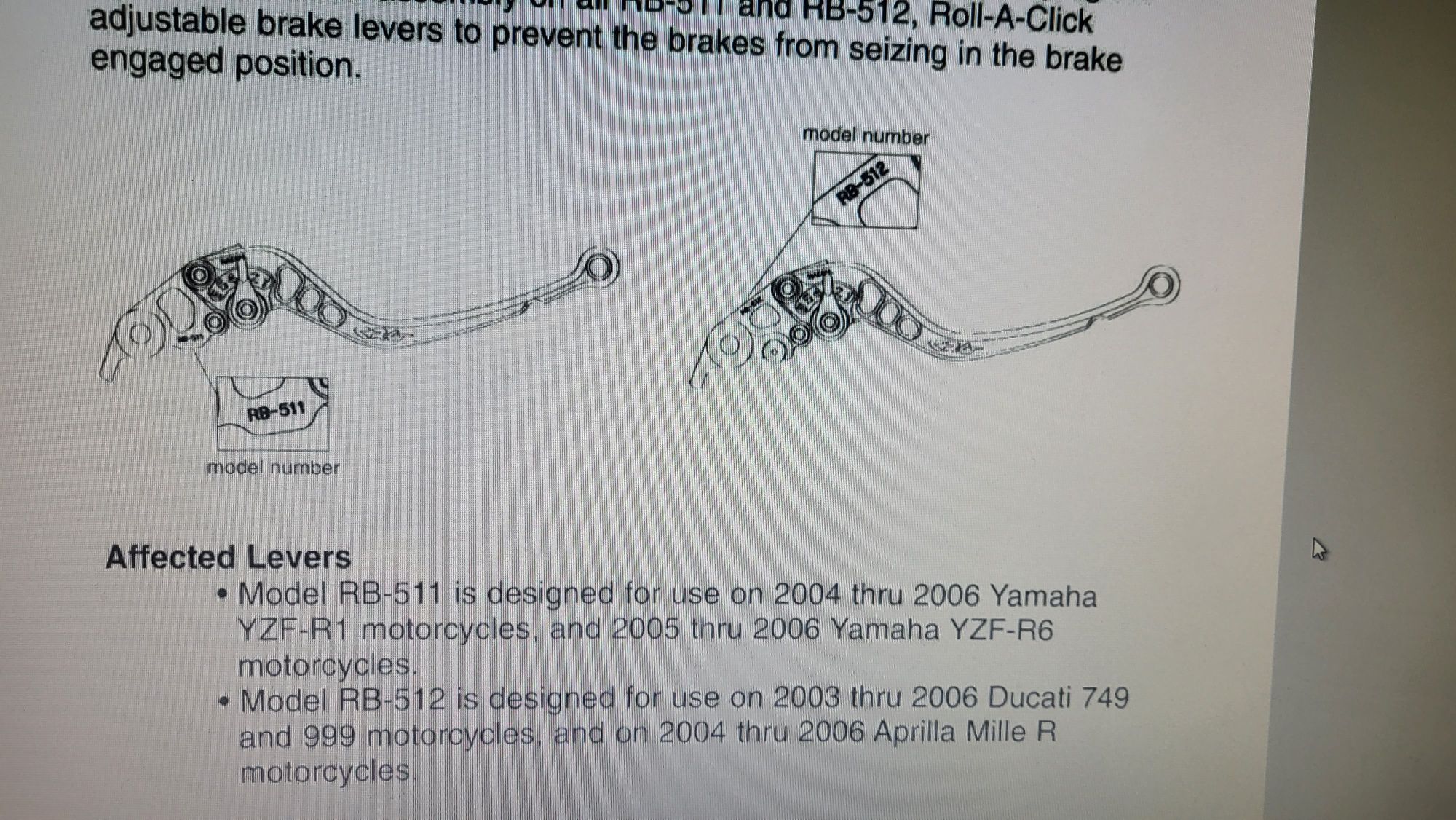 Klamki hamulcowe CRG Yamaha R1 /R6