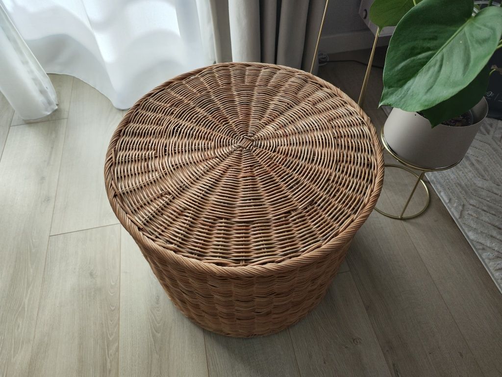 IKEA Tolkning rattanowy puf ze schowkiem pokój dziecięcy