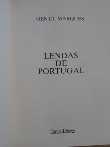 Lendas de Portugal de Gentil Marques - 3 Volumes