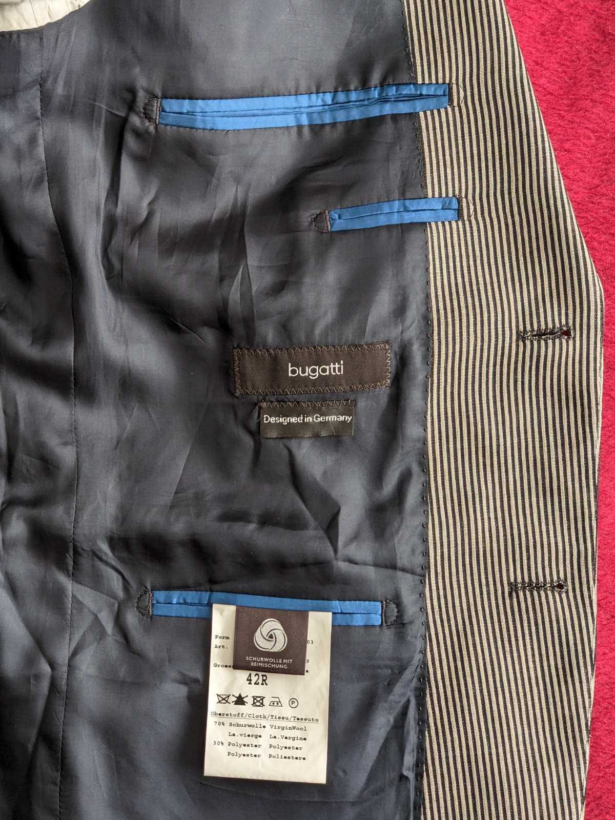 Брендовый мужской пиджак BUGATTI /р.42/XL/ нат.шерсть (ориг.,Германия)