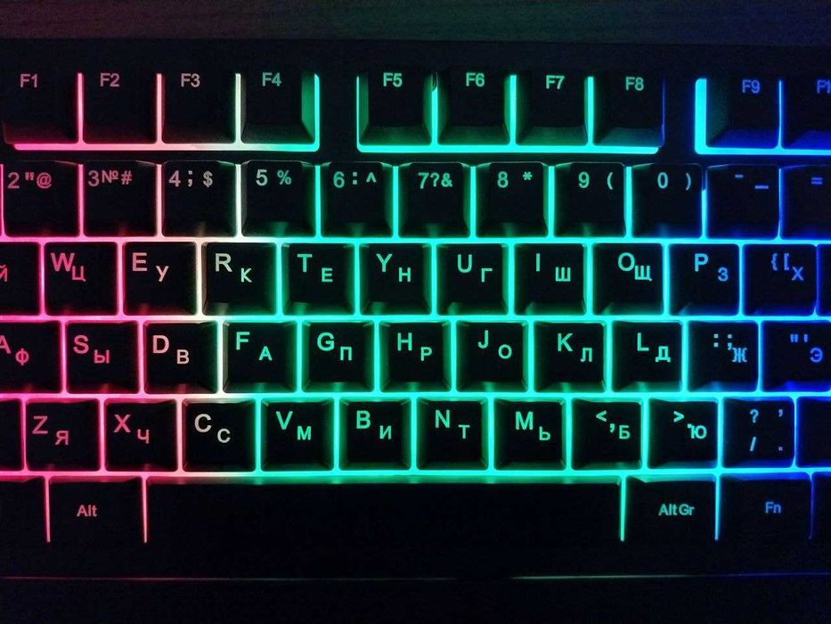Profesjonalna klawiatura: podświetlenie,grawerowanie laserowe,cyrylica