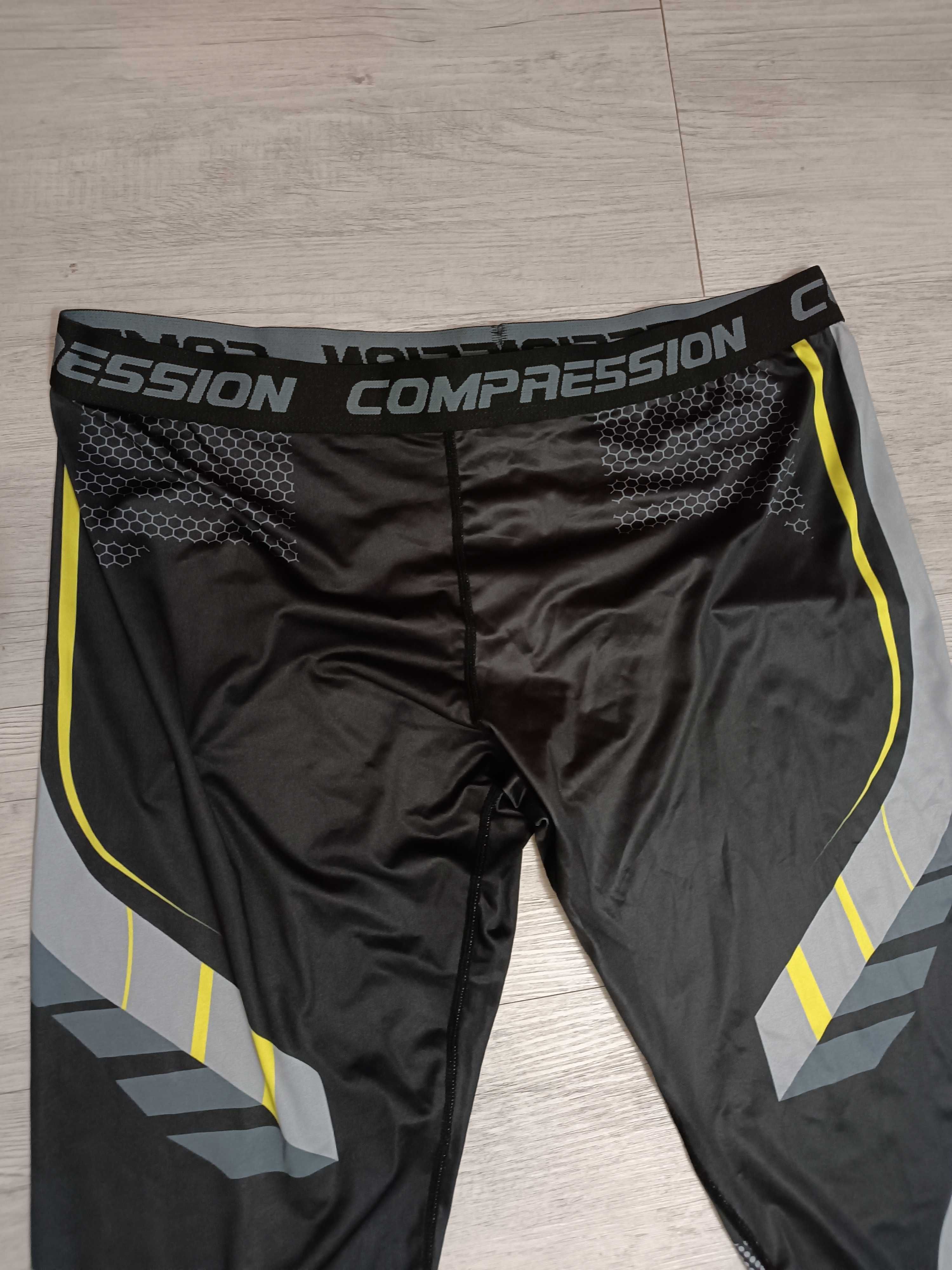 Nowe Męskie legginsy kompresyjne XXL rower bieganie sztuki walki MMA