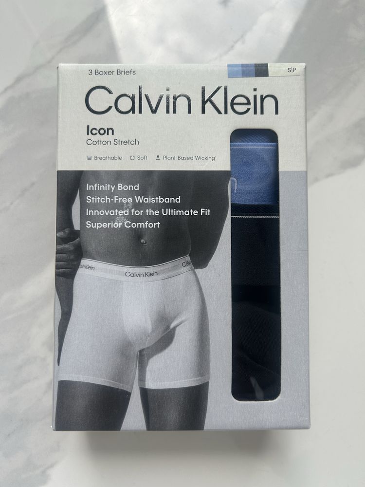 Zestaw bokserek męskich Calvin Klein Icon cotton stretch S niebieskie