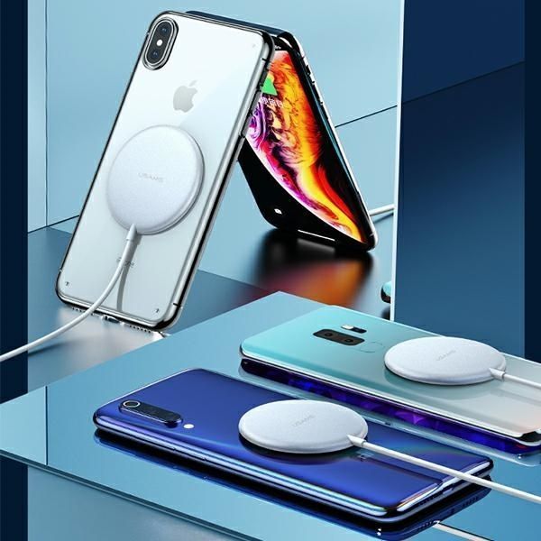 Ładowarka Indukcyjna USAMS 15W do iPhone 12 - Magnes Mocny