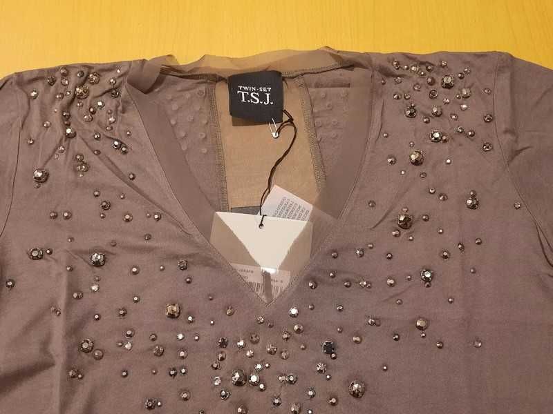 Bluzka Twin Set z krzysztalami i ćwiekami, rozm. S