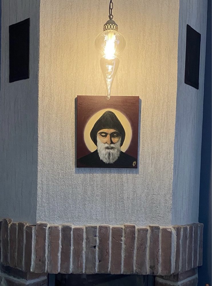 Картина образ Св.Шарбель, полотно олія