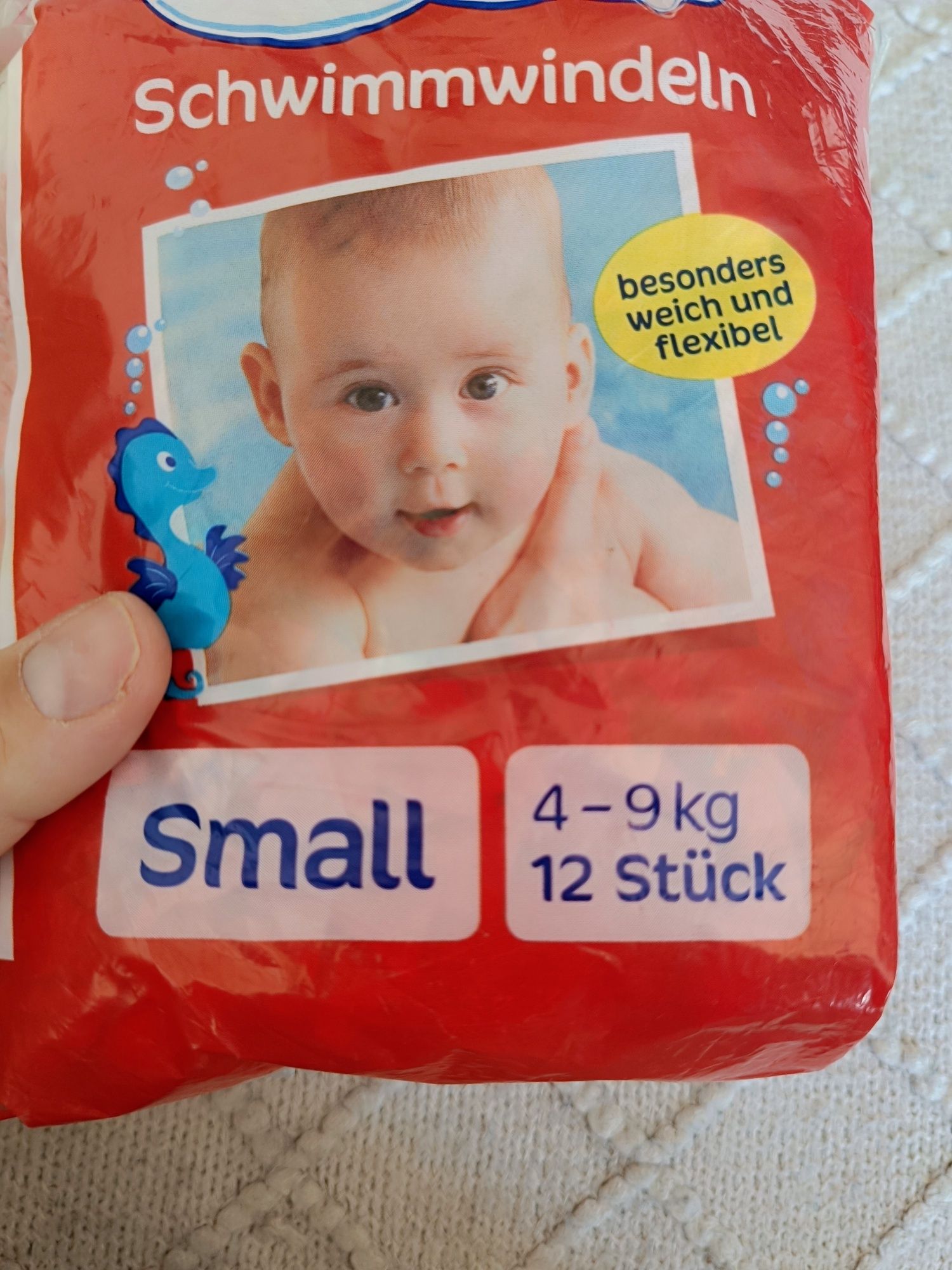 pieluchy do pływania m-ki Babydream r. S, 4-9 kg