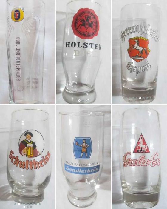 Австралийский стакан Foster Melbourne 340мл, немецкий Holsten 250 и др