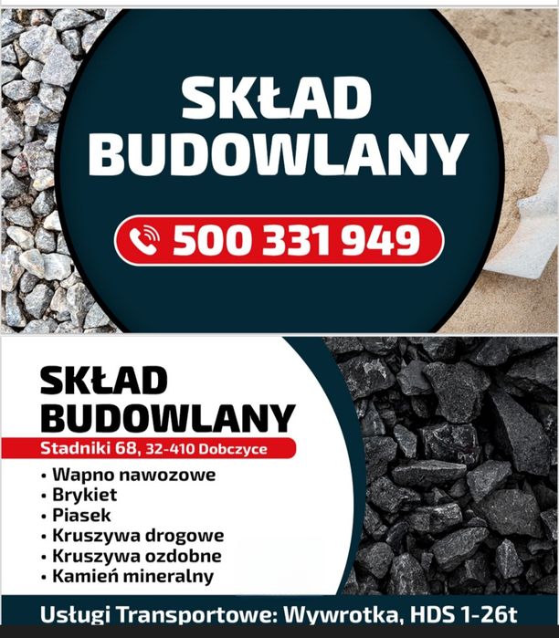 kruszywa budowlane kruszywa drogowe wywrotka Transport kliniec grys Hd