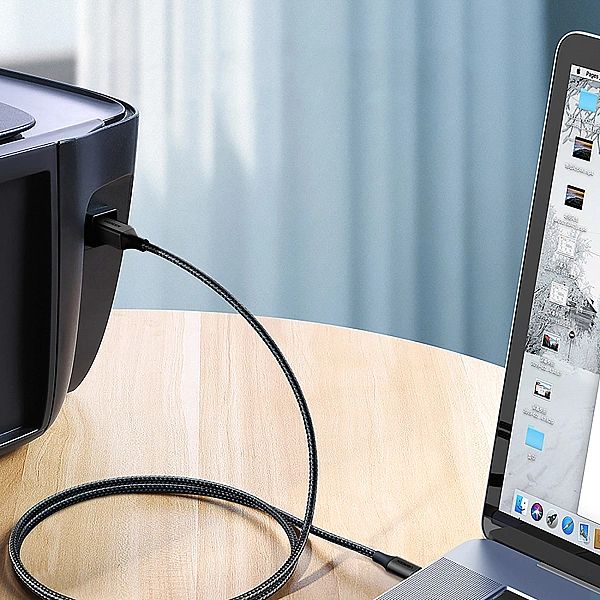 Kabel Ugreen US370, 45034 do drukarki USB-C / USB-B 1m - czarny