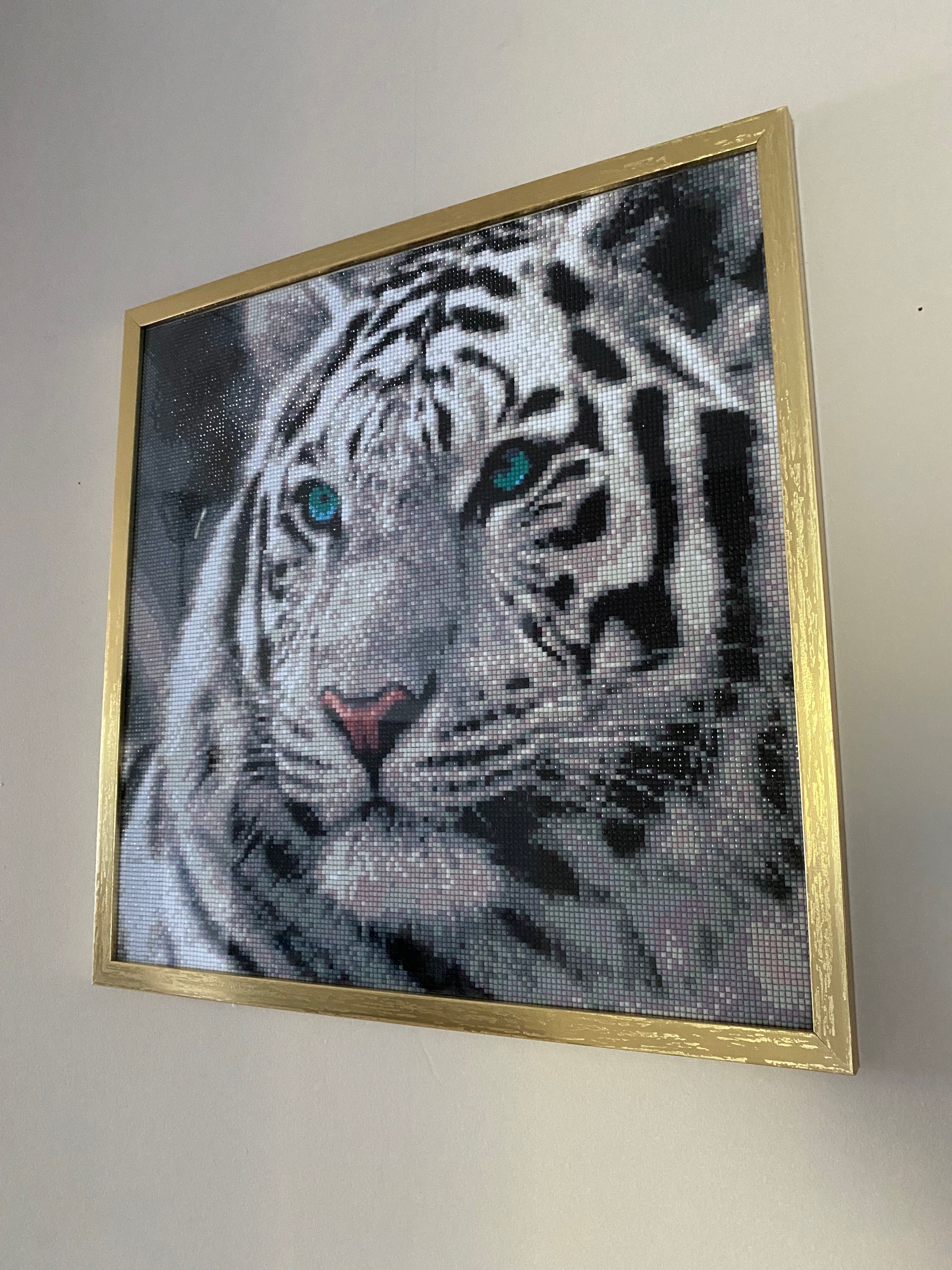 HAFT diamentowy Biały tygrys