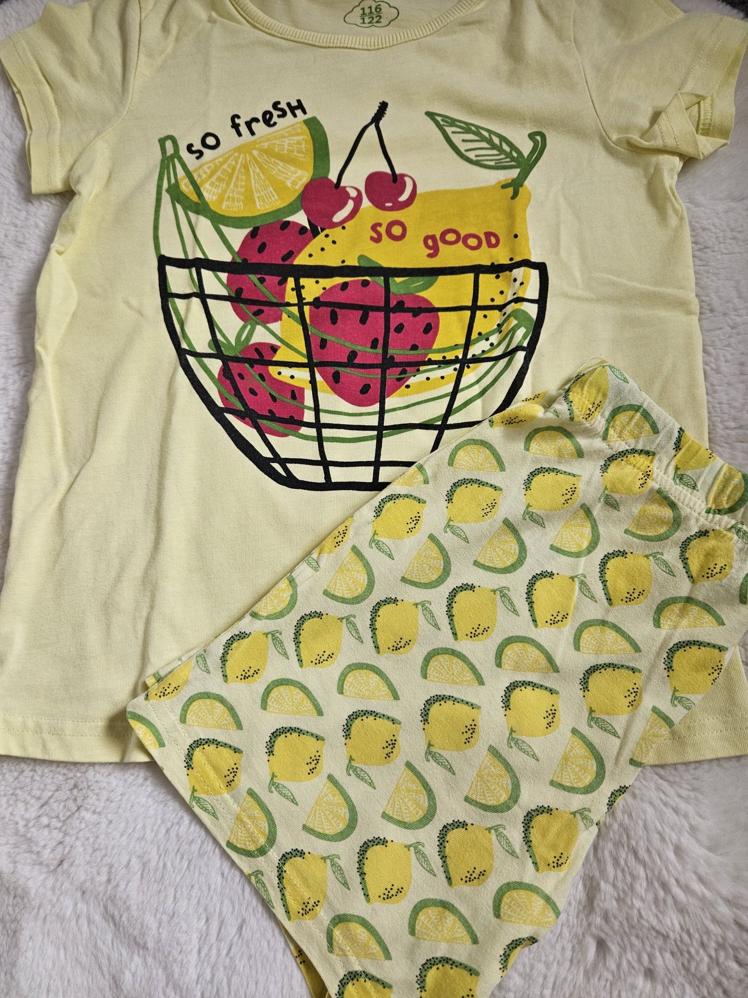 Piżama coccodrillo, letnia, roz 116, limonkowa