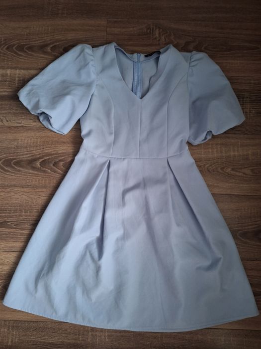 Sukienka z bufiastymi rękawami mohito xs na s stan bdb