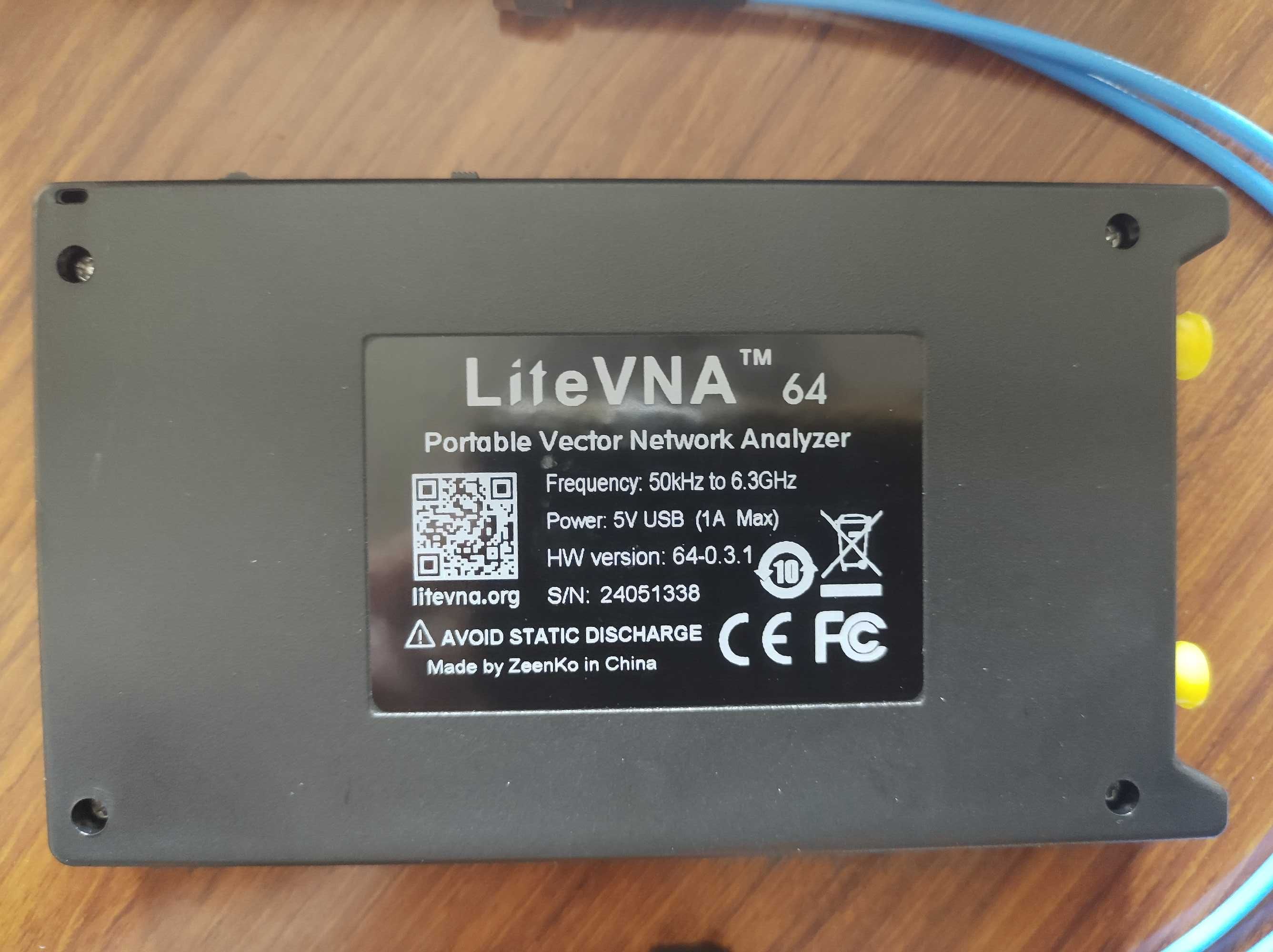 векторний аналізатор високочастотний Lite VNA 64 1МГц- 6,3 ГГц,
