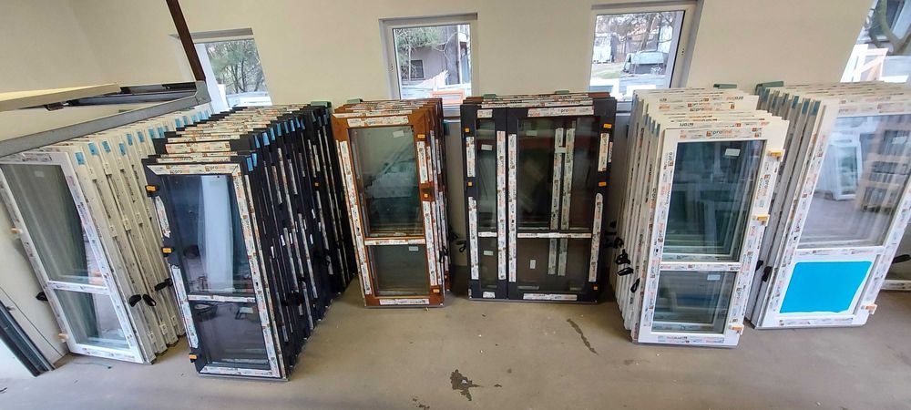 NOWE DRZWI PCV dwuskrzydłowe - do sklepu firmy biura - Dowóz GRATIS