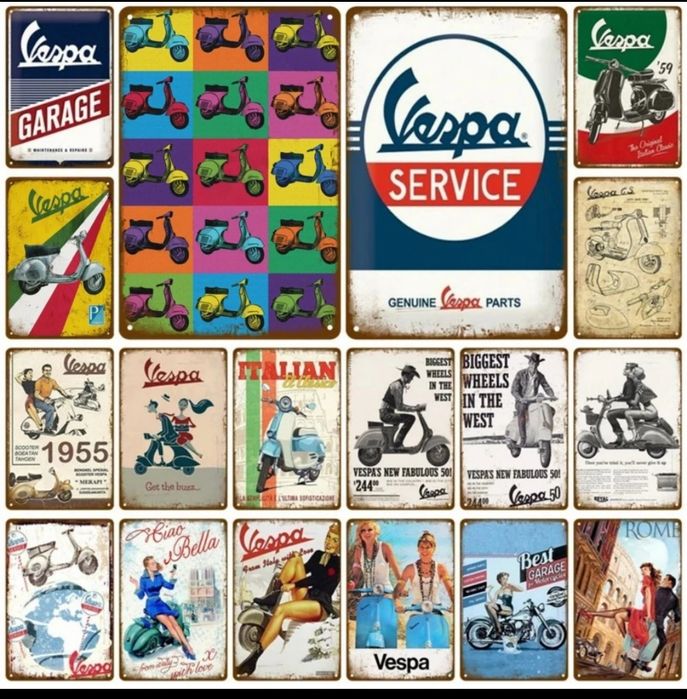 Vespa placas chapa