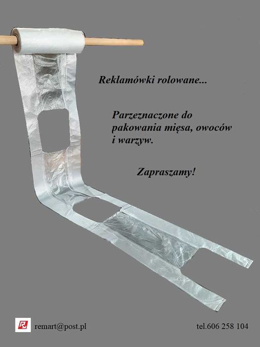 Reklamówki rolowane na owoce i warzywa 400 sztuk