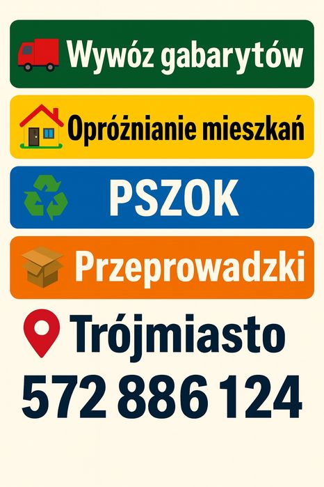 Opróżnianie mieszkań • Przeprowadzki • Rozbiórki •TRÓJMISATO 7 dni