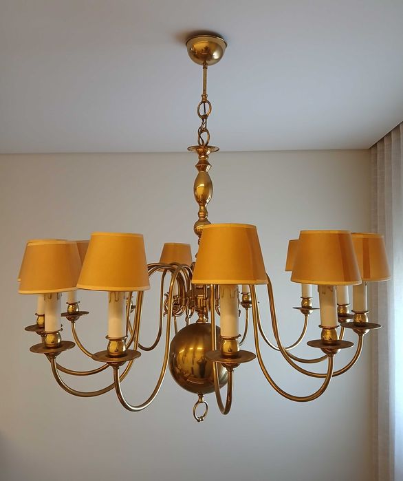 Candeeiro de tecto de Metal 12 Velas