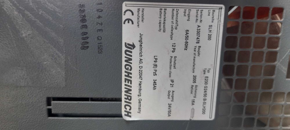 Ładowarka, prostownik JUNGHEINRICH SLH 200