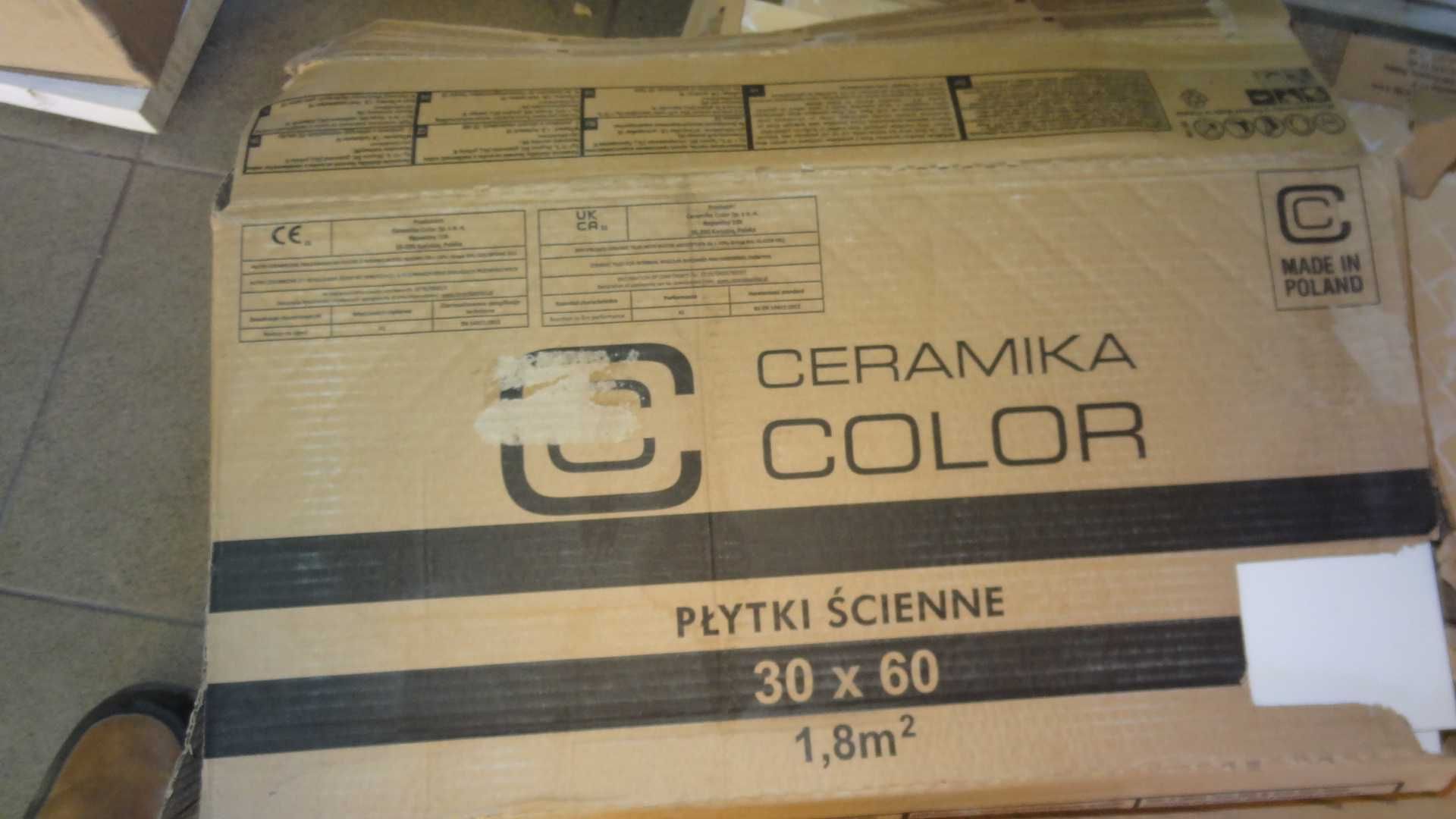 Płytki ścienne białe 60x30 cm 3.6 m2