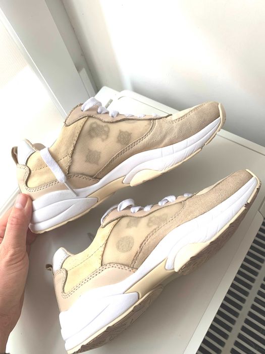 buty beż sneakers 36 adidasy sportowe casual basic białe trampki nude