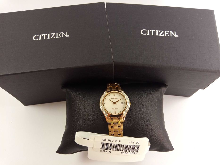 Японские женские часы Citizen с 40 бриллиантами, сапфир MSRP $475