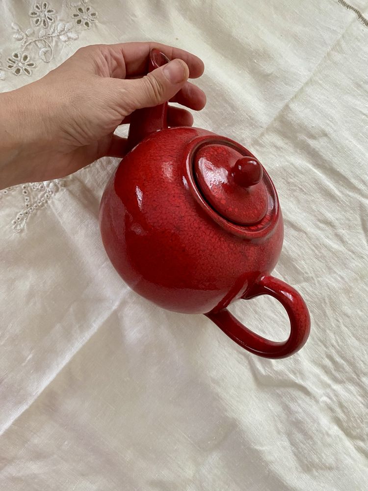 Conjunto de chá vermelho