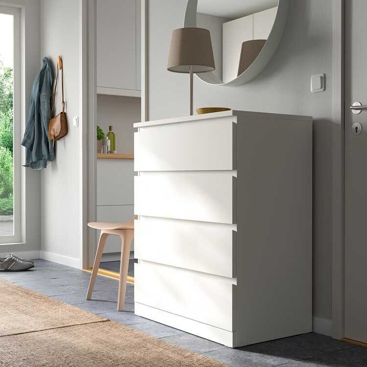 ikea MALM Komoda 4 szuflady biała 80x100 Nowa w kartonach