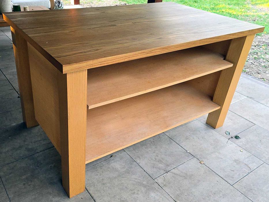 Wyspa kuchenna jesionowa 150x90cm (85cm wys)