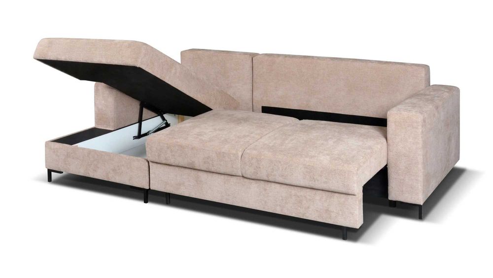 Narożnik Odina z funkcją spania pojemnik na pościel kanapa sofa salon