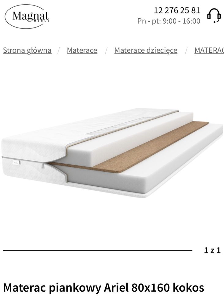 Materac nowy piankowy 160x80