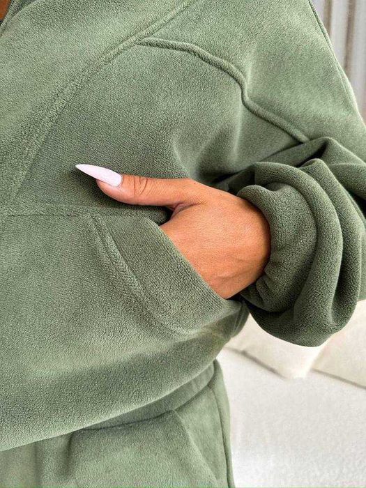 Костюм Фліс — Штани + Зіп Худі — Худі на замку — XS - XL