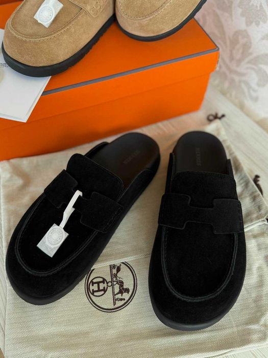 Мюли Hermes | шлепанцы hermes | клоги єрмес гермес