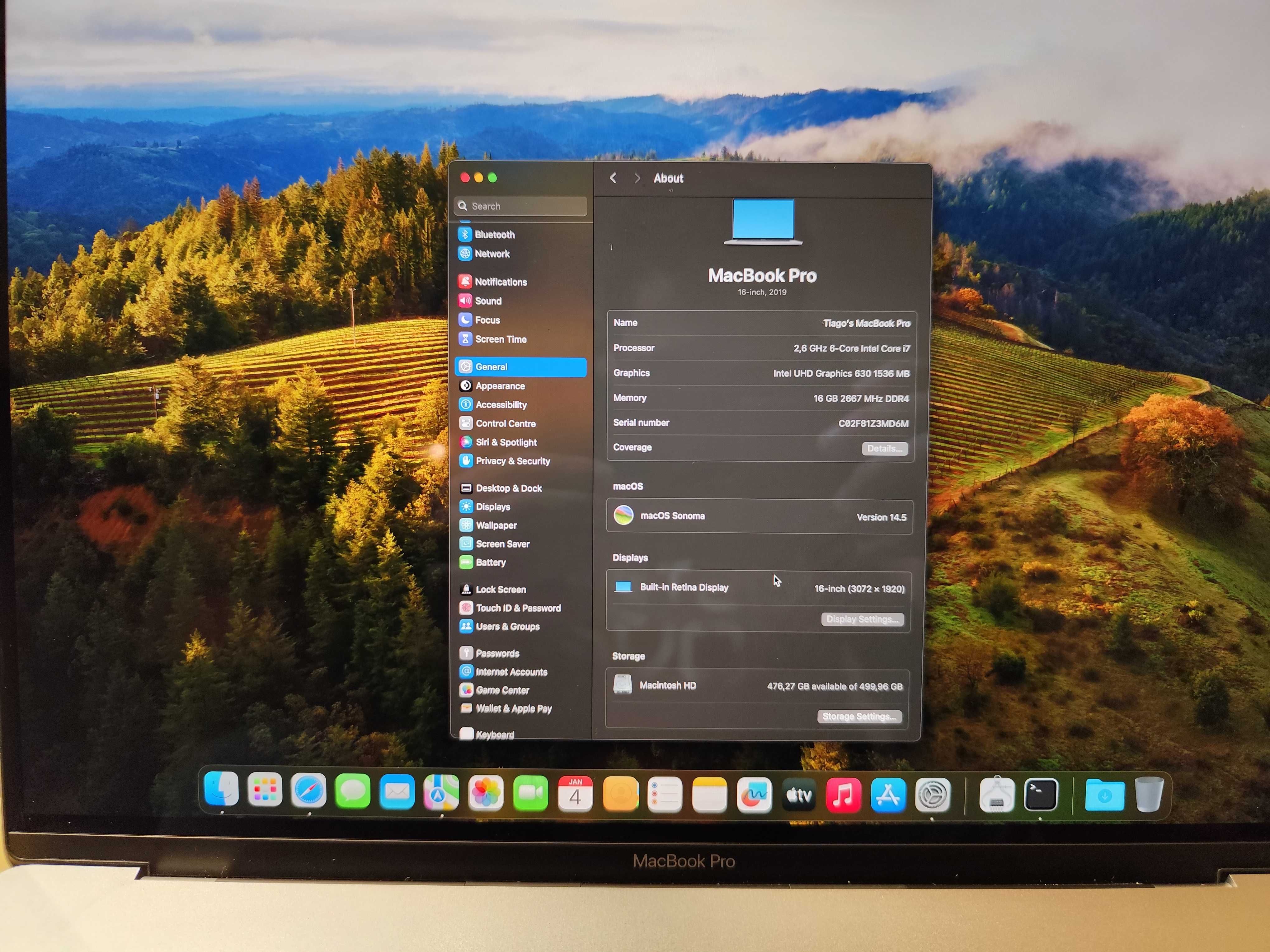Portatil PC Computador Mac Macbook Pro 16polegadas (sem marcas de uso)