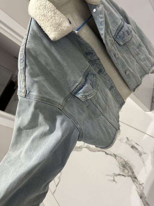 Джинсова куртка , утеплена, вкорочена Zara