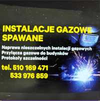 Przyłącza Gazowe Instalacje Przebudowa Sieci Doszczelnianie Szczelność