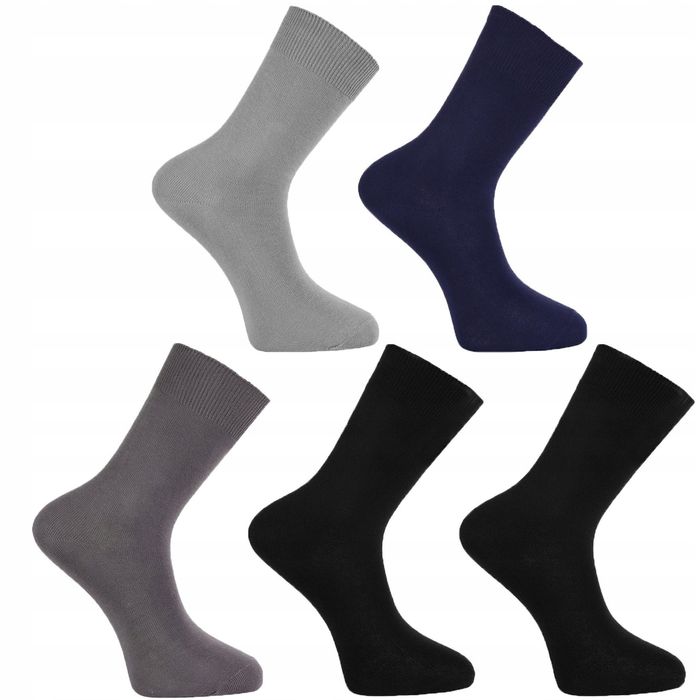 Skarpetki Męskie Skarpety Garnitur Gładkie Eleganckie 5Par 39-42 Moraj