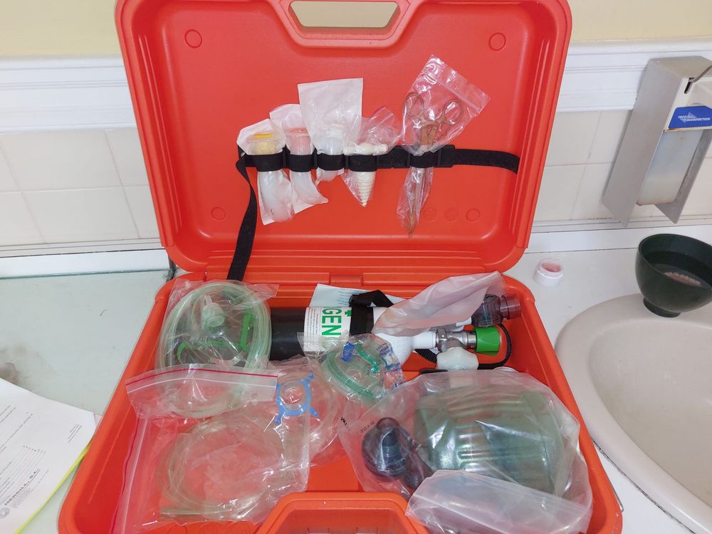 Kit de Respiração de Emergência com garrafa oxigénio