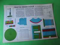 Foguetão Horário Escolar para recortar e montar da Majora Anos 70/80