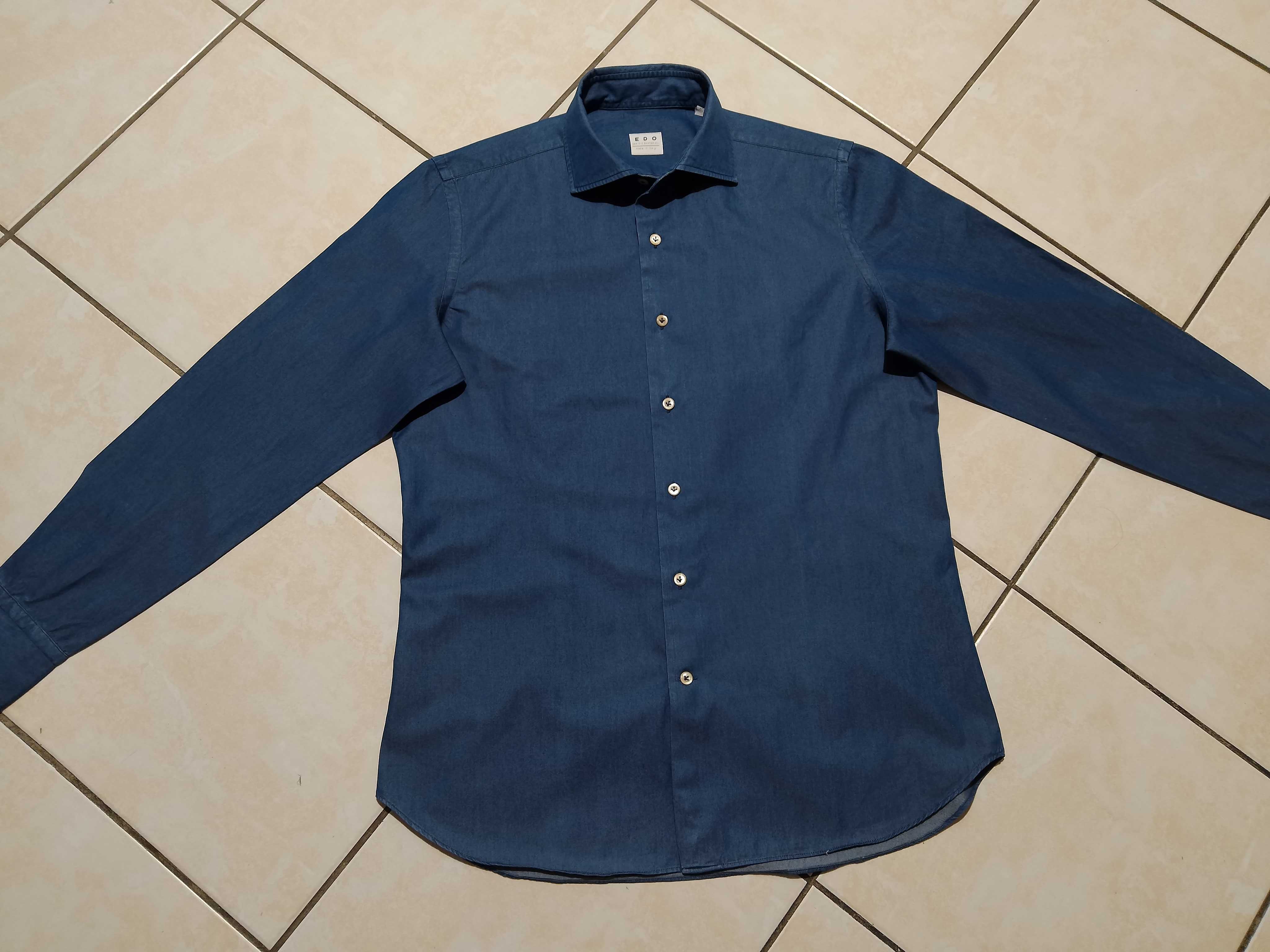 EDO CAMICIE SARTORIALI - NOWA! Koszula Męska Jeans rozmiar M