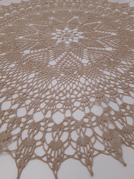 Duża serweta, obrus, boho, rękodzieło na szydełku