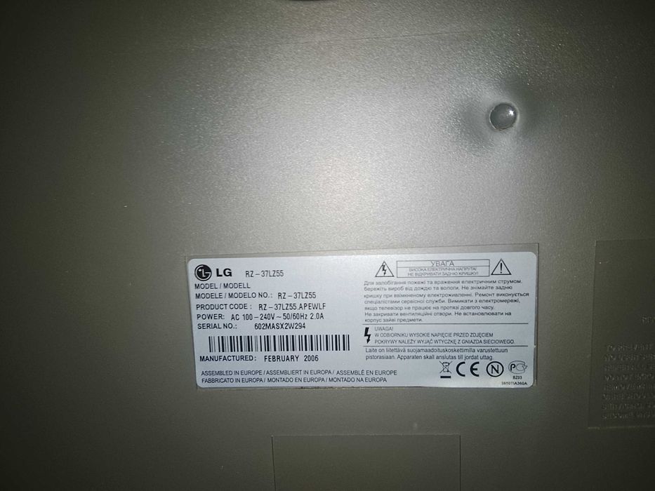 LG televisão cinzenta