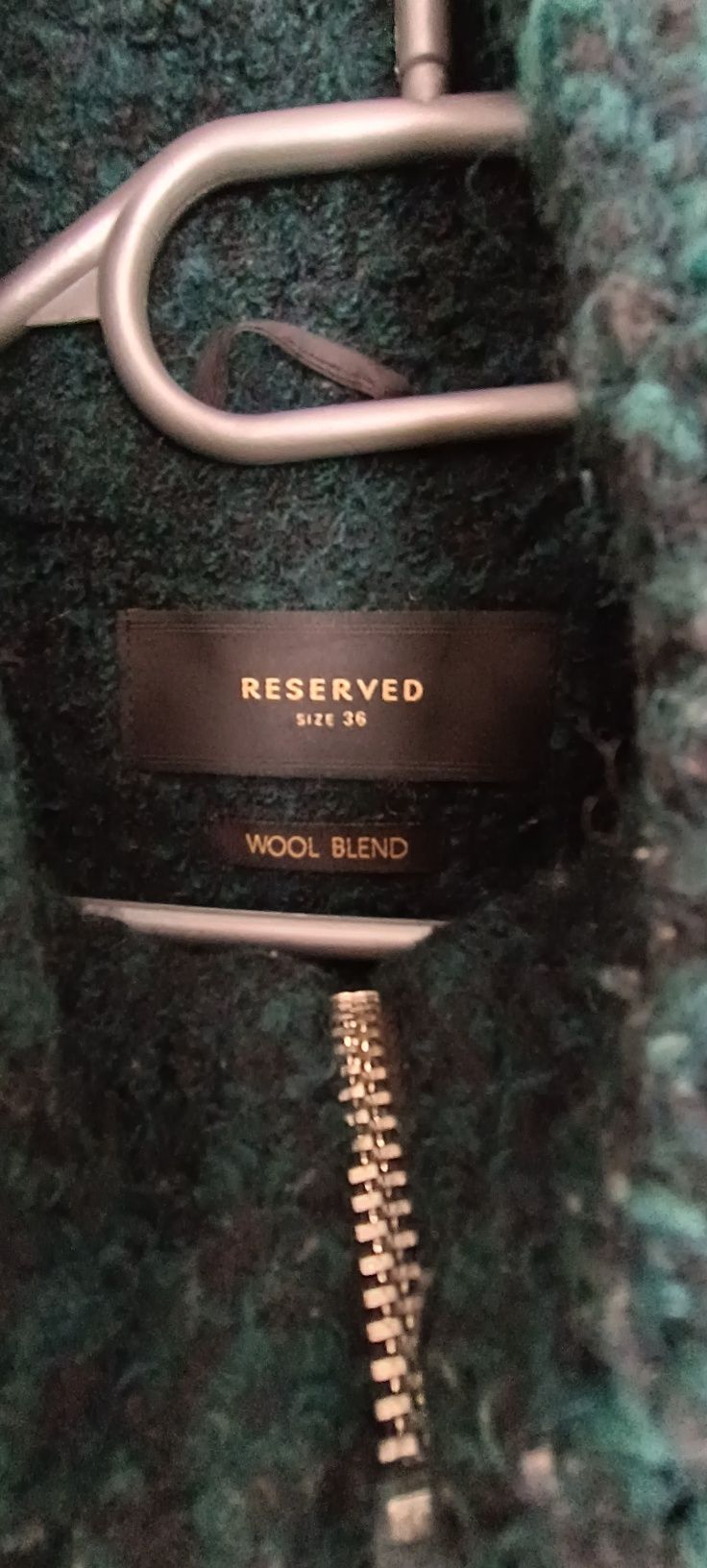 Płaszcz butelkowa zieleń Reserved