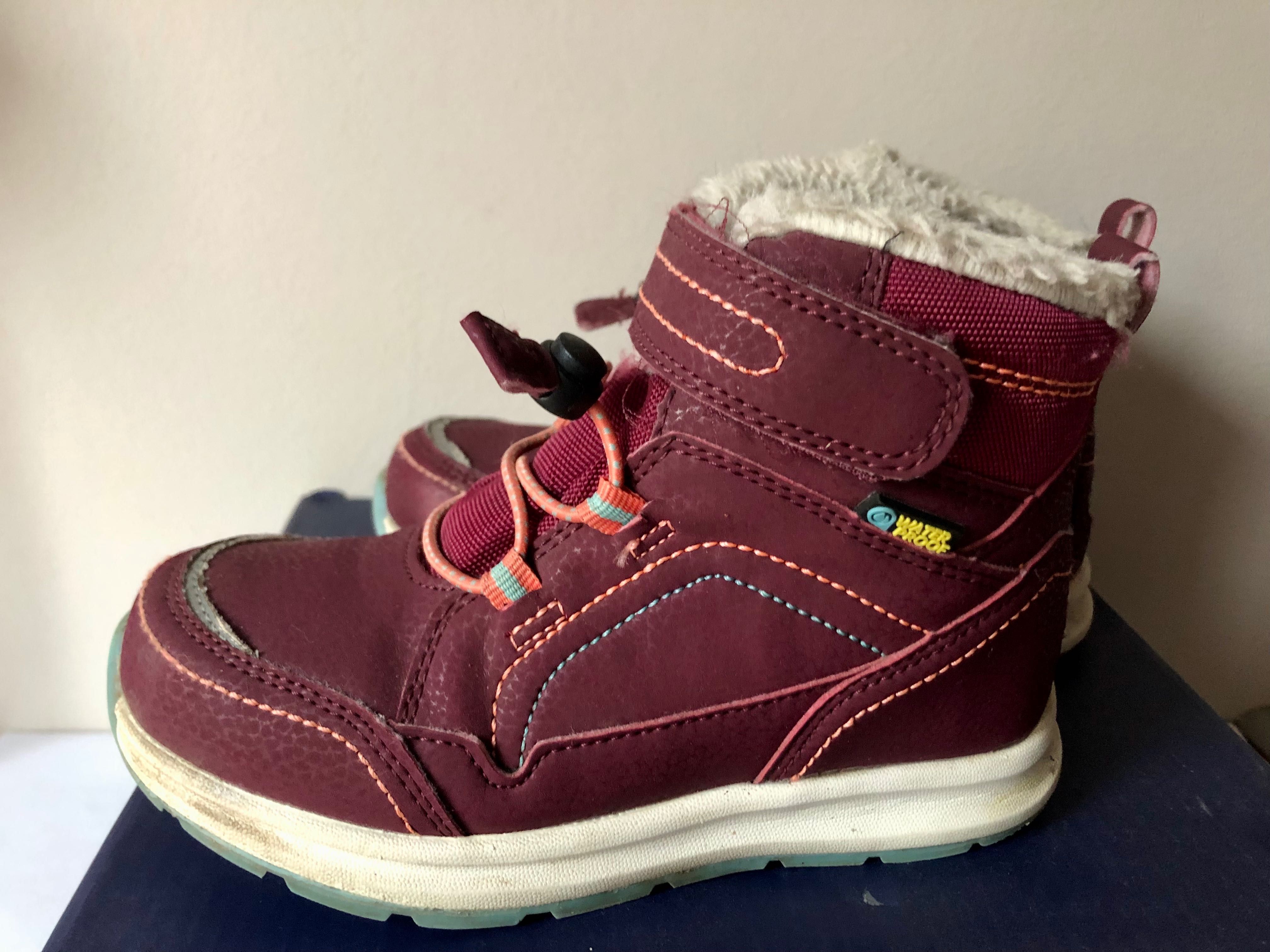 Dziecięce buty zimowe kozaki ocieplane z membraną Water Proof BEJO r29