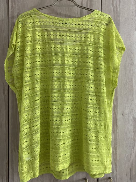 George 48 4XL zielona  limonka bluzka ażurowa narzutka nowa z metką