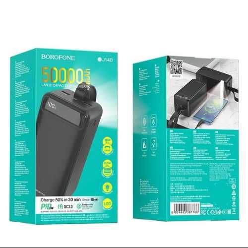 Внешний аккумулятор Power bank BOROFONE BJ14D 50000mAh PD22,5W+QC 3.0