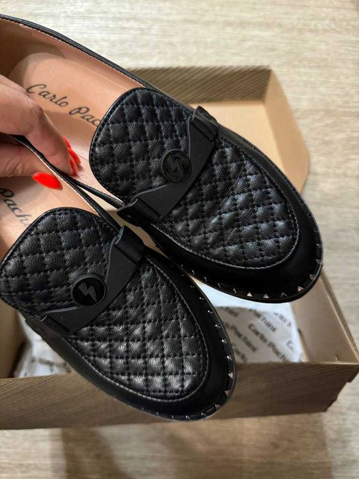 Черные лоферы Carlo Pachini