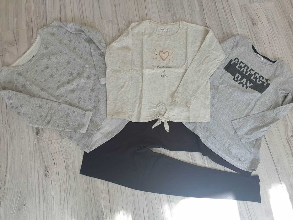 3x bluzka + legginsy HM Cool Club Pepco 134 140